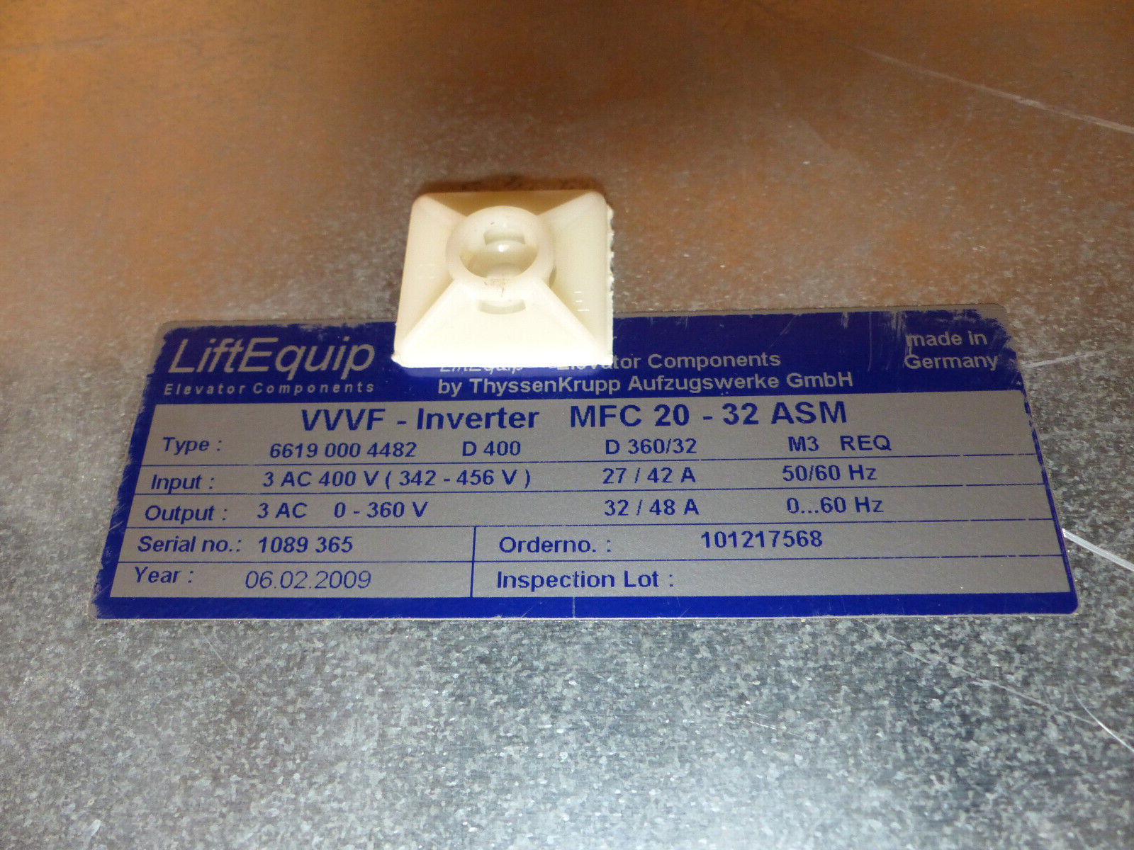 liftequip vvvf-inverter MFC20-32ASM  66190004482 onhe deckel s.Bilder