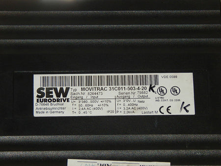 SEW MOVITRAC 31C011-503-4-20 Antriebsumrichter Sach.Nr.8264473  used
