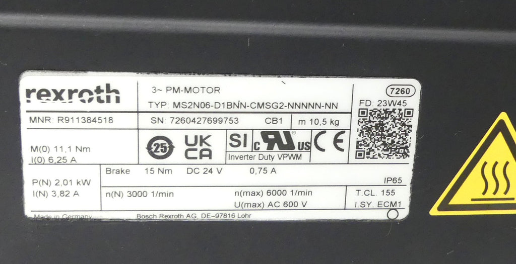 REXROTH MS2N06-D1BNN-CMSG2-NNNNN-NN unbenutzter