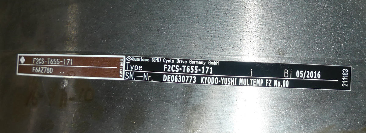 Sumitomo SHI Cyclo Drive F2CS-T655-171 B.j 2016 s.Bilder