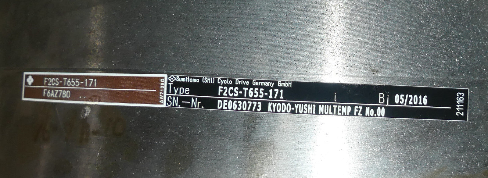 Sumitomo SHI Cyclo Drive F2CS-T655-171 B.j 2016 s.Bilder