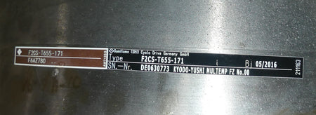 Sumitomo SHI Cyclo Drive F2CS-T655-171 B.j 2016 s.Bilder