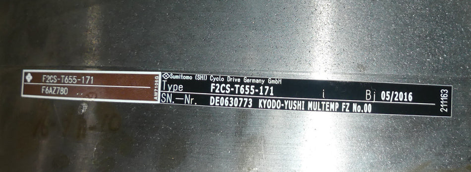 Sumitomo SHI Cyclo Drive F2CS-T655-171 B.j 2016 s.Bilder