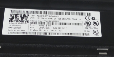 SEW MDX61B0075-5A3-4-0T + DFE32B + DEH21B