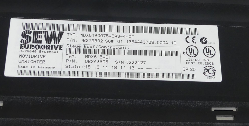 SEW MDX61B0075-5A3-4-0T + DFE32B + DEH21B