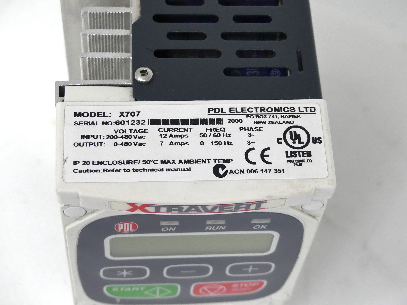 PDL ELECTRONICS XTRAVERT  X707