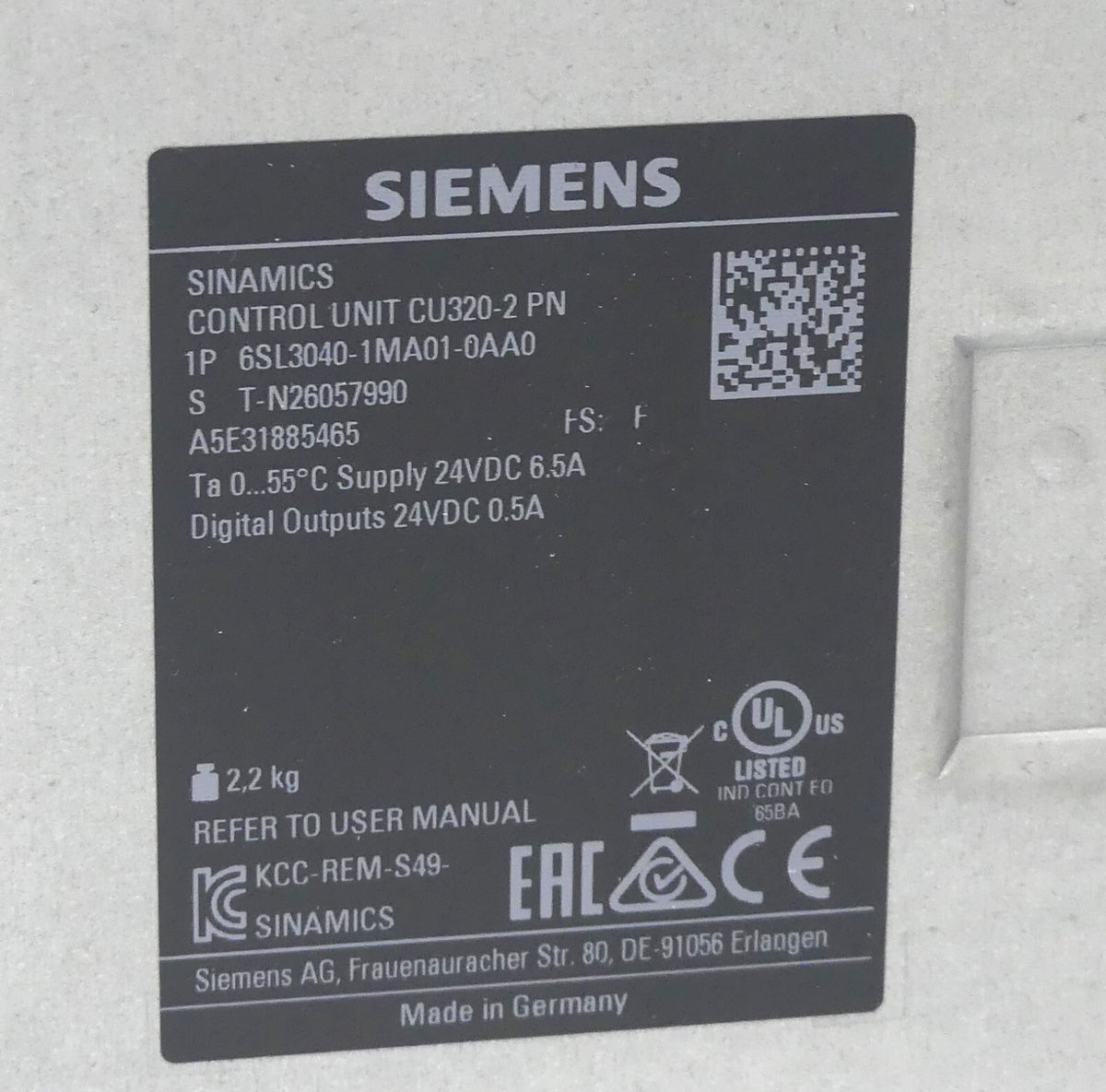 SIEMENS SINAMICS 6SL3040-1MA01-0AA0