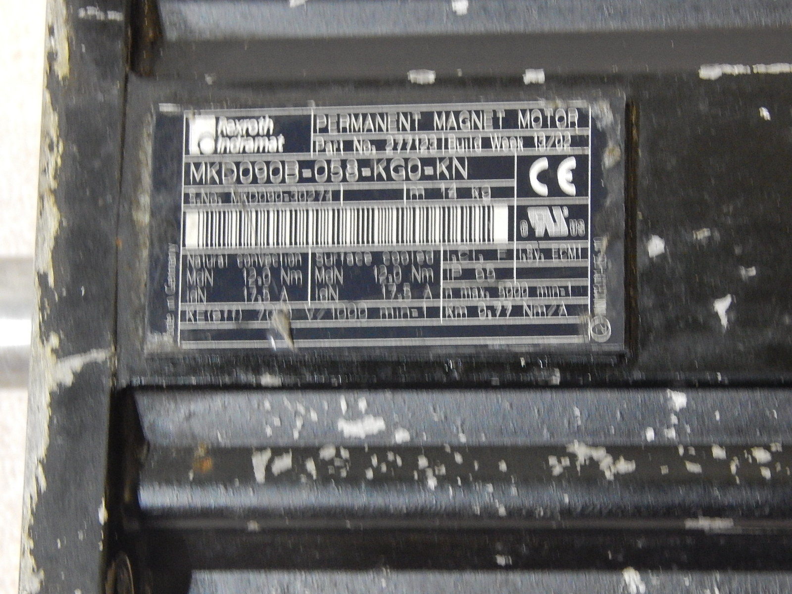Rexroth Indramat MKD090B-058-KG0-KN Servomotor Used