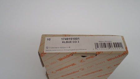 9x Weidmüller 1749151001 KLBUE CO 3   10 Stück