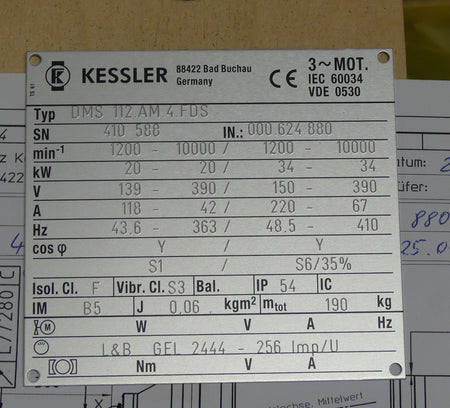 kessler spindle DMS 112.AM.4.FDS DMS112.AM.4.FDS  spindelmotor