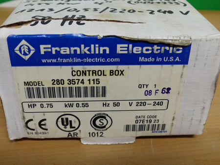 Franklin Electric CONTROL BOX MODEL 2803574115