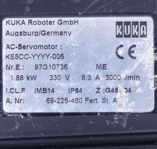 KUKA AC Servomotor KS5CC-YYYY-005