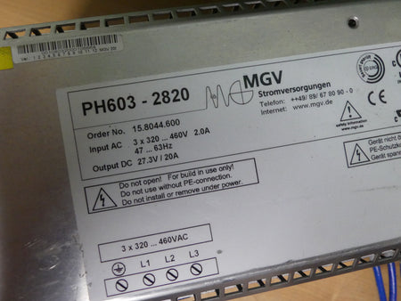MGV Stromversorgungen PH603-2820