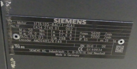 Siemens 3-Motor 1FT6105-8AC71-4EA1