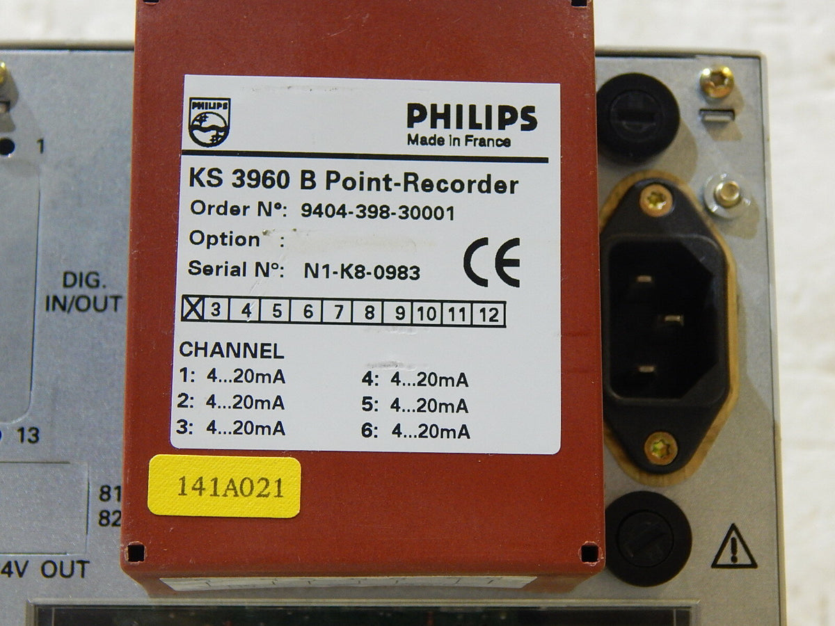 Philips KS 3960  B  Point Recorder  Order No.: 9404-398-30001 Used