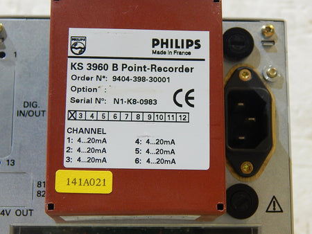 Philips KS 3960  B  Point Recorder  Order No.: 9404-398-30001 Used