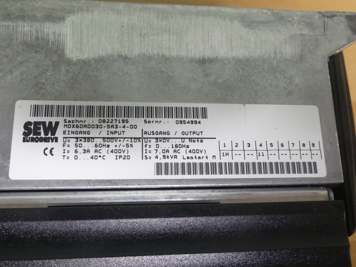 SEW EURODRIVE MDX61B0030-5A3-4-0T+MDX60A0030-5A3-4-00