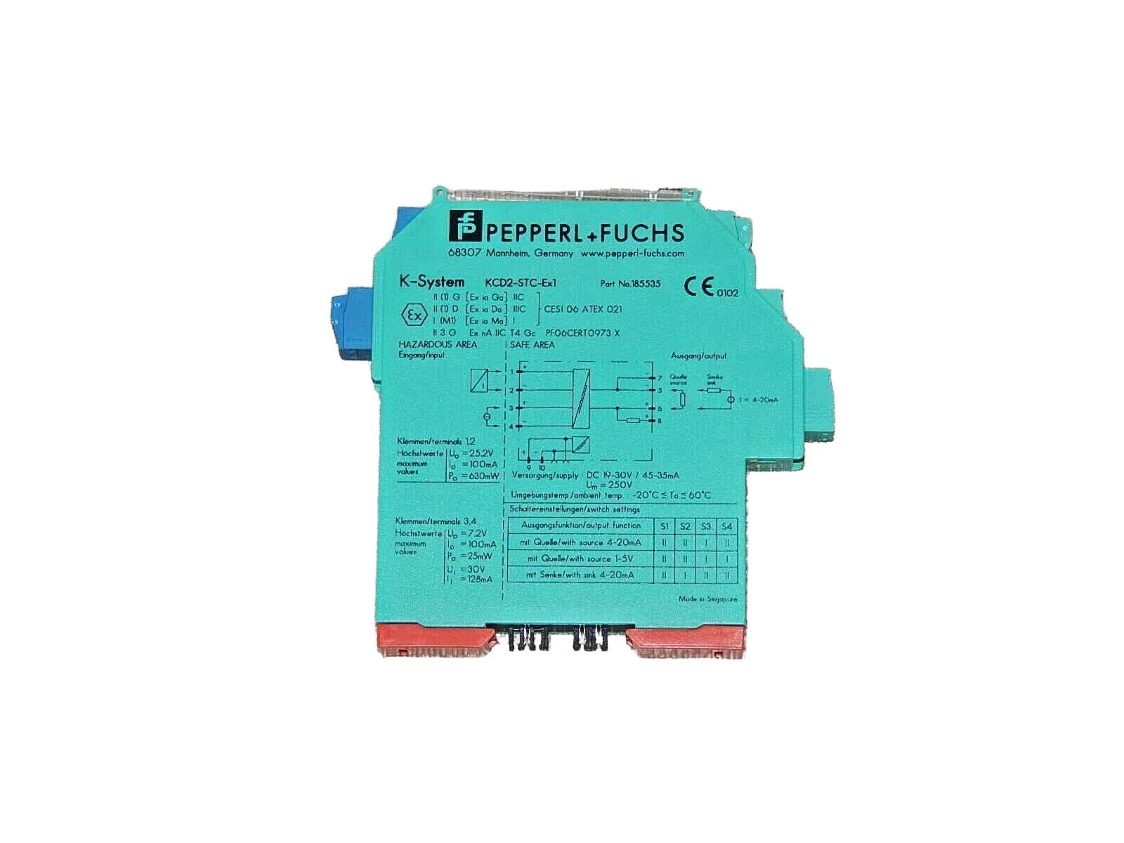 Pepperl+Fuchs Proz. Transmitterspeisegerät KCD2-STC-Ex1  Trennverstärker Top 