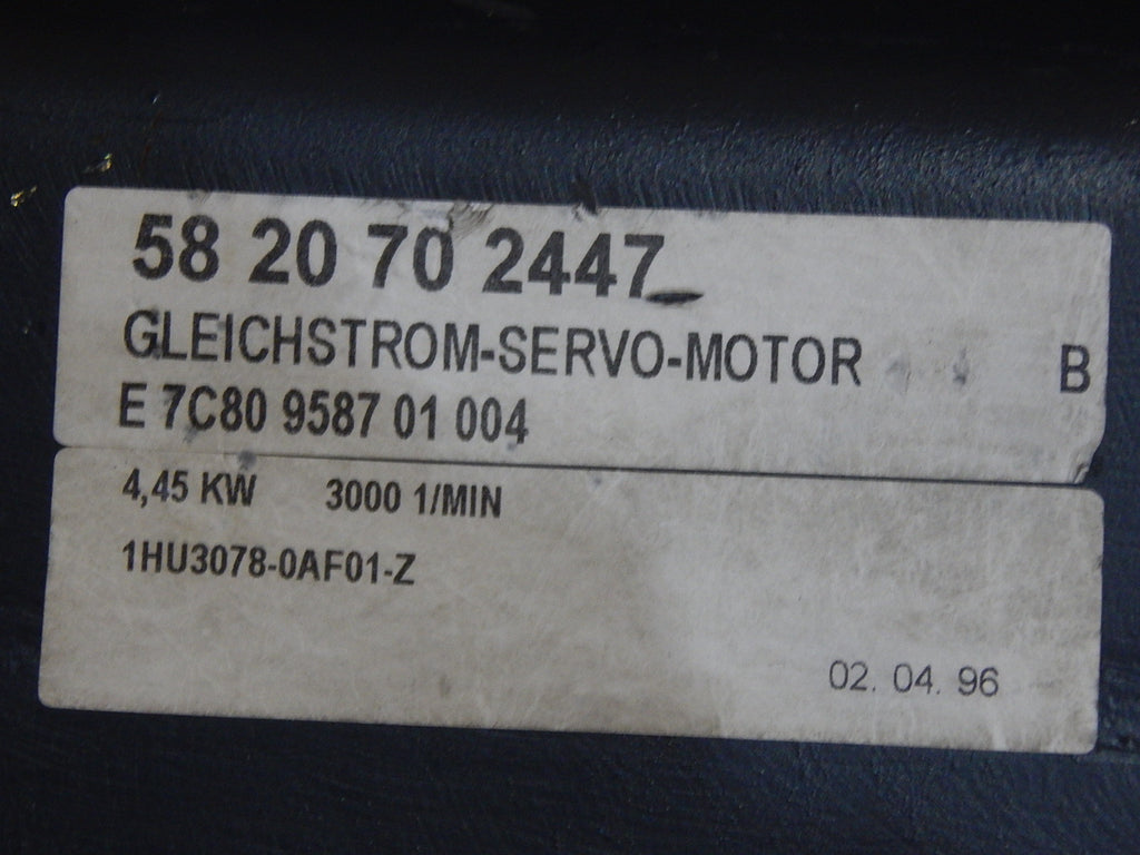 Siemens Servomotor 1HU3078-0AF01-Z Used