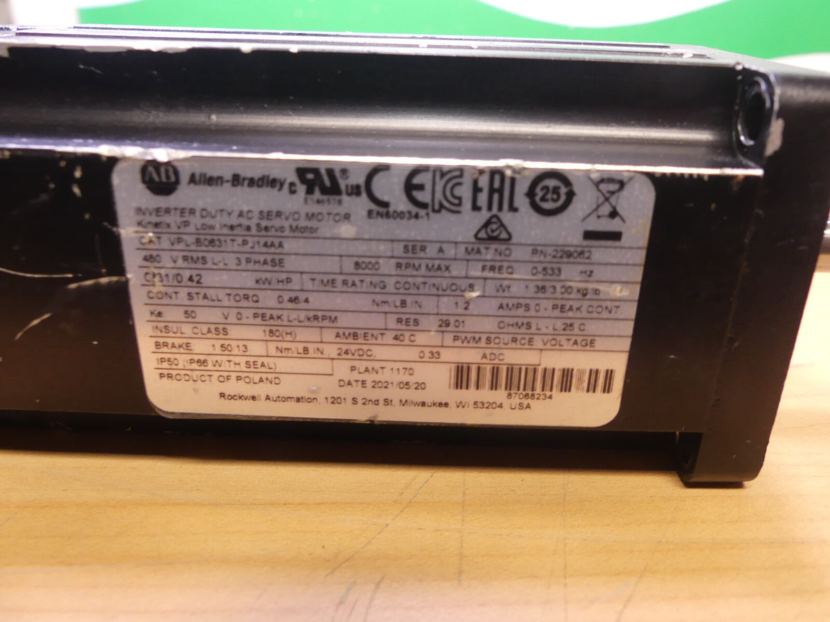 Allen-Bradley CAT VPL-B0631-T-PJ14AA   VPL-B0631-T-PJ14AA