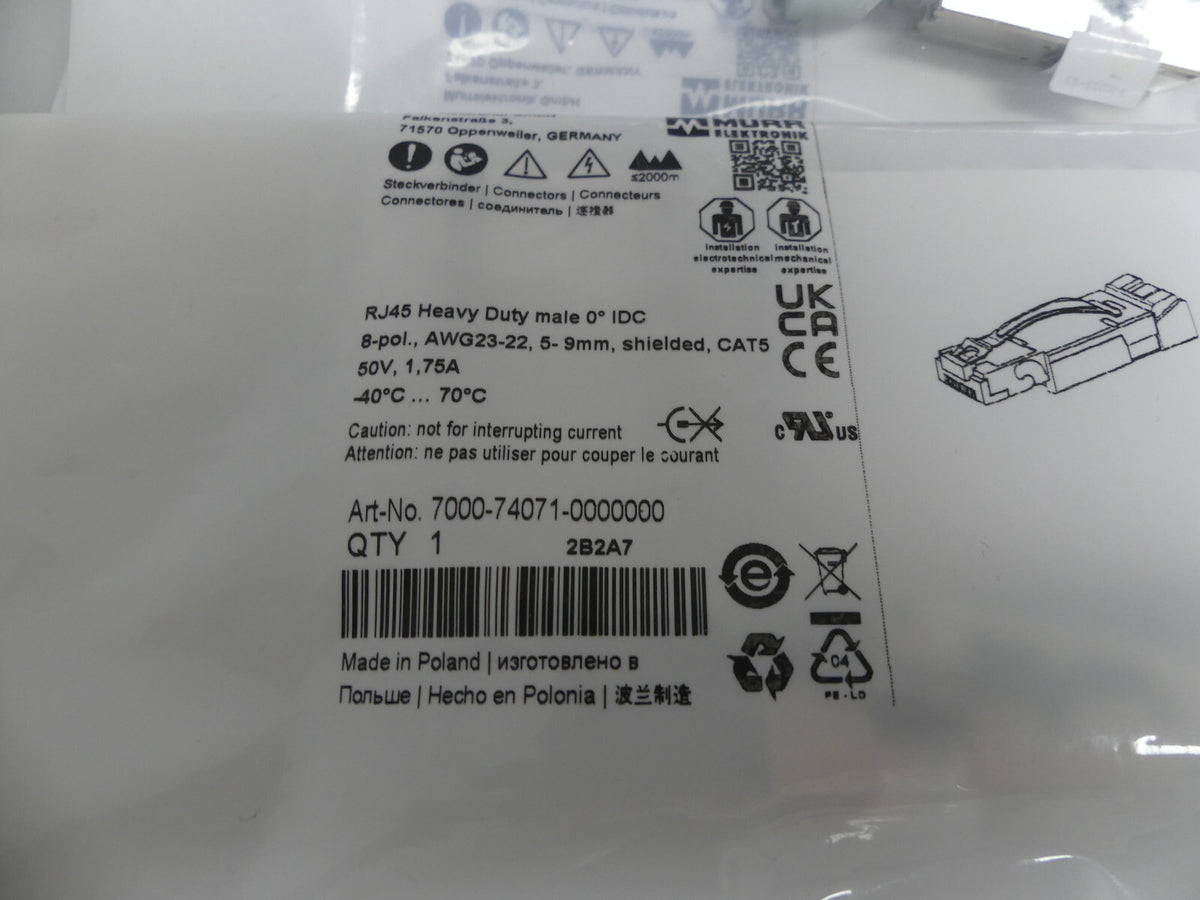 6x Murr 7000-74071-0000000 Steckverbinder