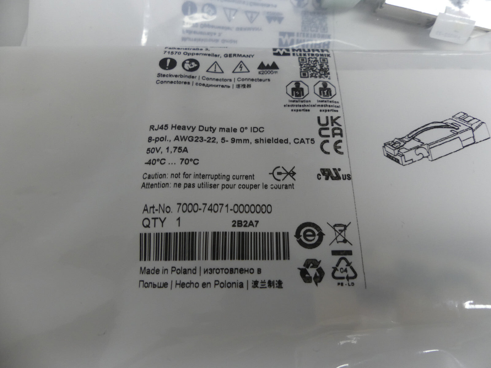 6x Murr 7000-74071-0000000 Steckverbinder