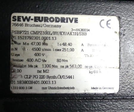 SEW-EURODRIVE PSBF721CMPZ100L/BY/KY/AK1H/SBB