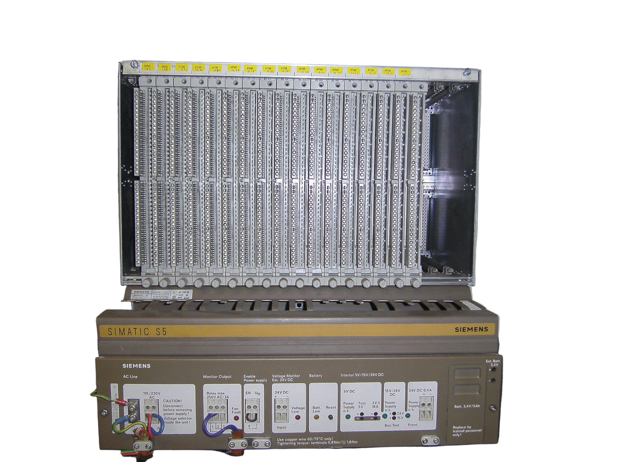 Siemens Simatic Power Supply Stromversorgung 6ES5955-3LC14+Rack6ES5183-3UA12