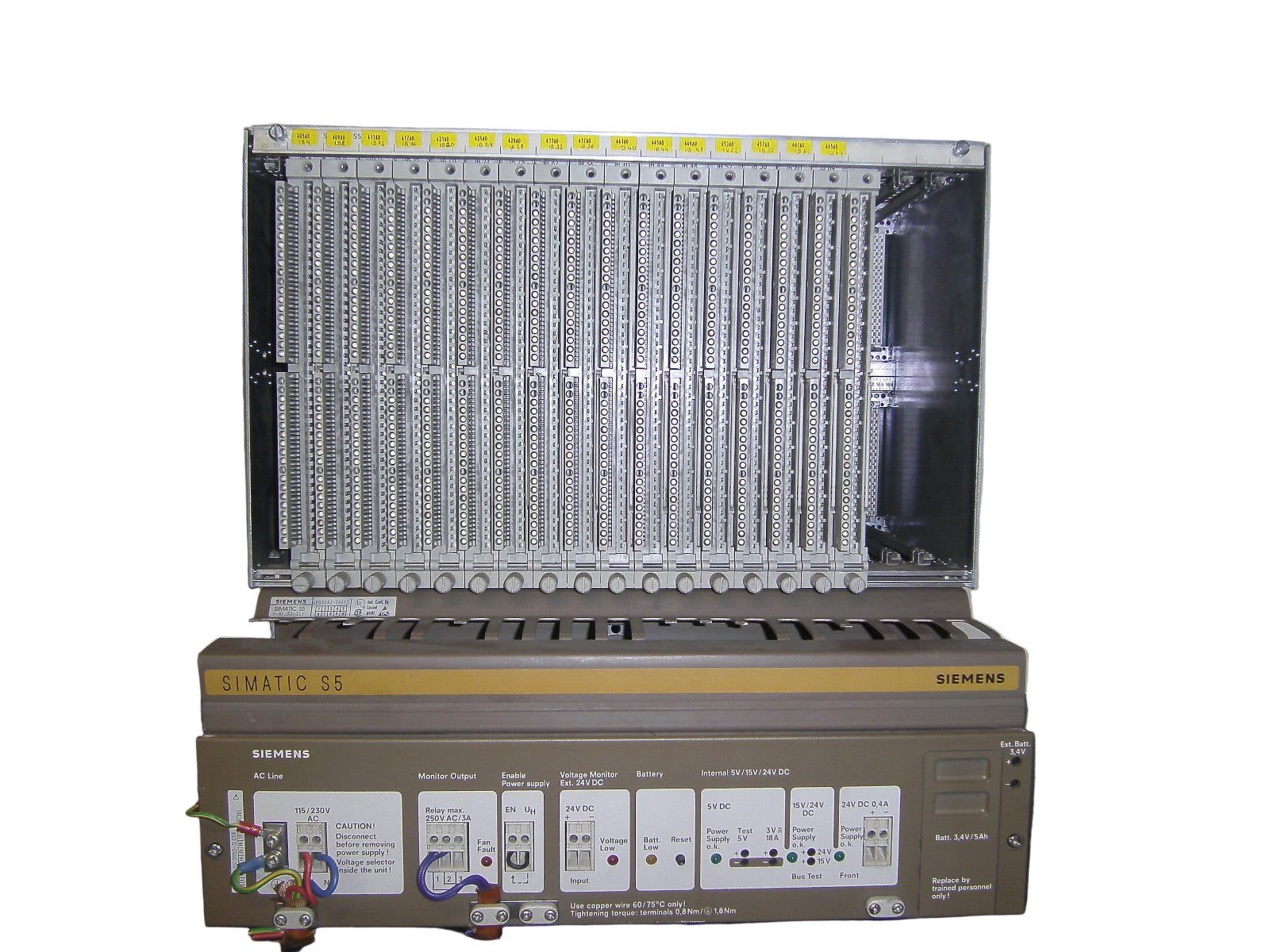 Siemens Simatic Power Supply Stromversorgung 6ES5955-3LC14+Rack6ES5183-3UA12