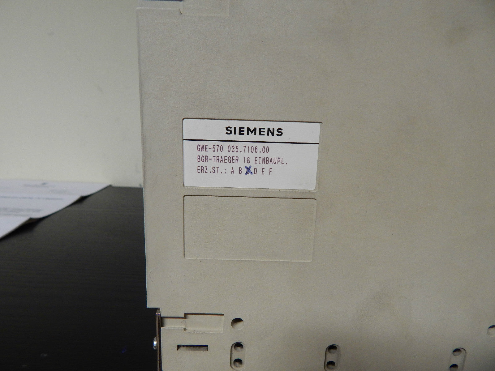 SIEMENS  BGR-TRAEGER 18 Einbaupl. 6FX1154-2BA00