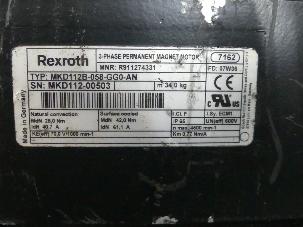 REXROTH MKD112B-058-GG0-AN used s.Bilder
