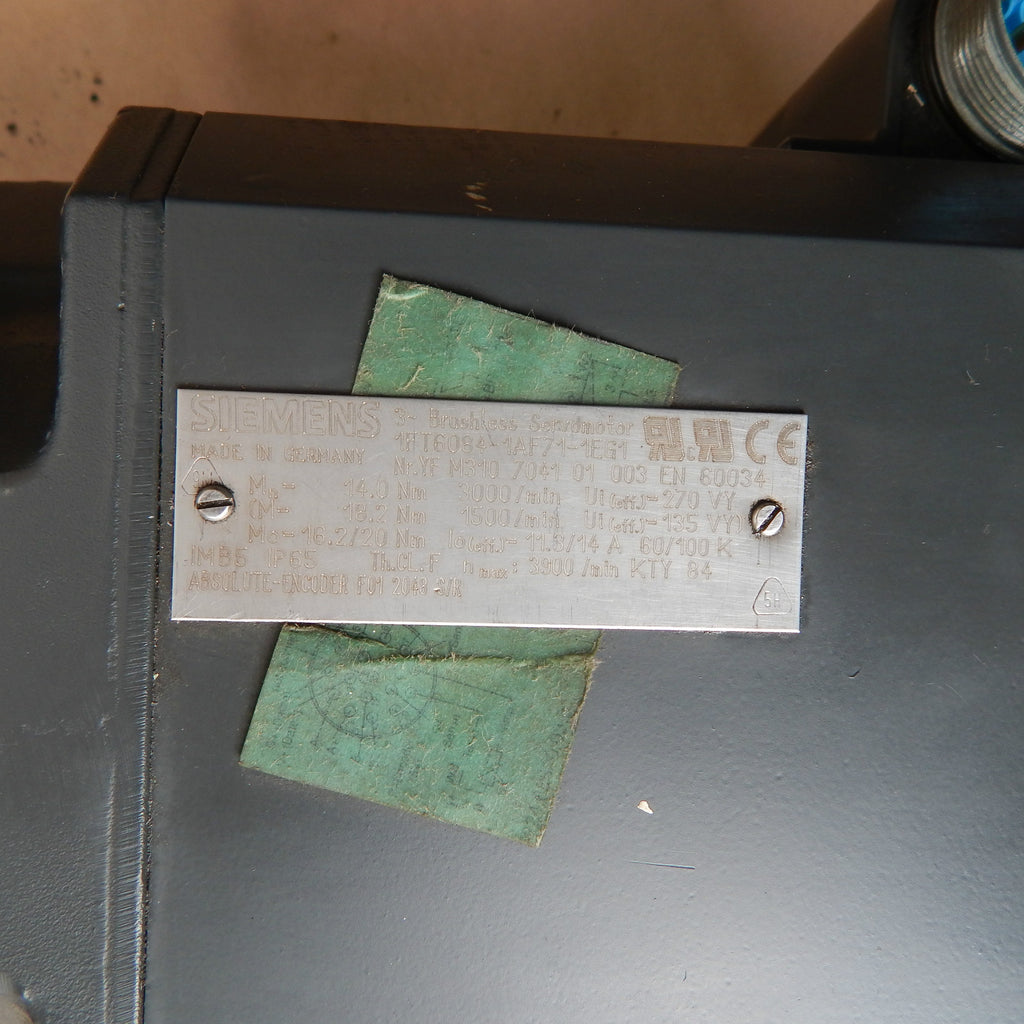 Siemens   Synchron-Servomotor 1FT6084-1AF71-1EG1