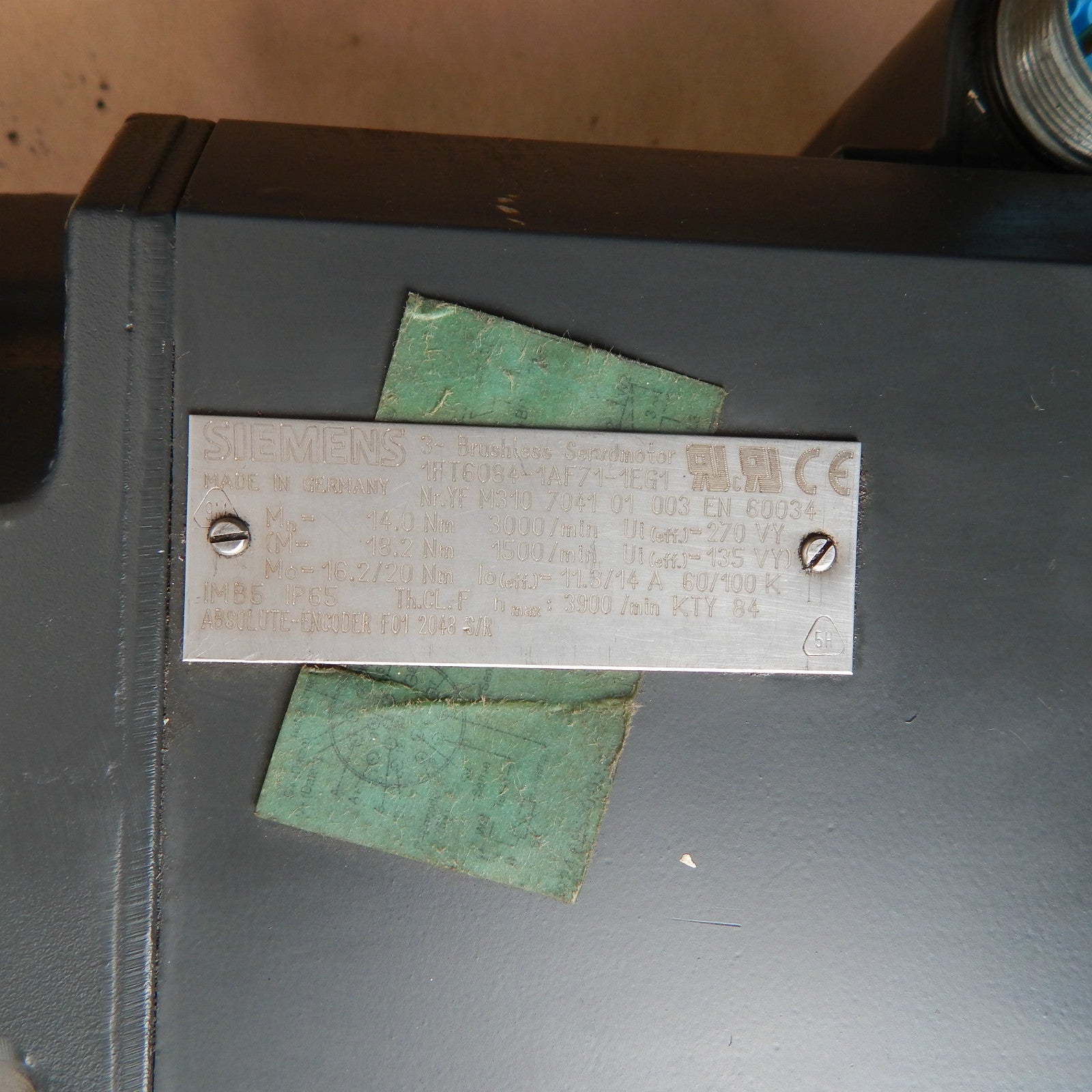 Siemens   Synchron-Servomotor 1FT6084-1AF71-1EG1