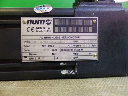 Servomotor Num BPL0753N5QA2L01