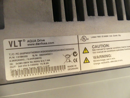 Frequenzumrichter FU Danfoss Aqua drive VLT 4.0 KW/T/C:FC.202P4K0T4E55H1XGX used