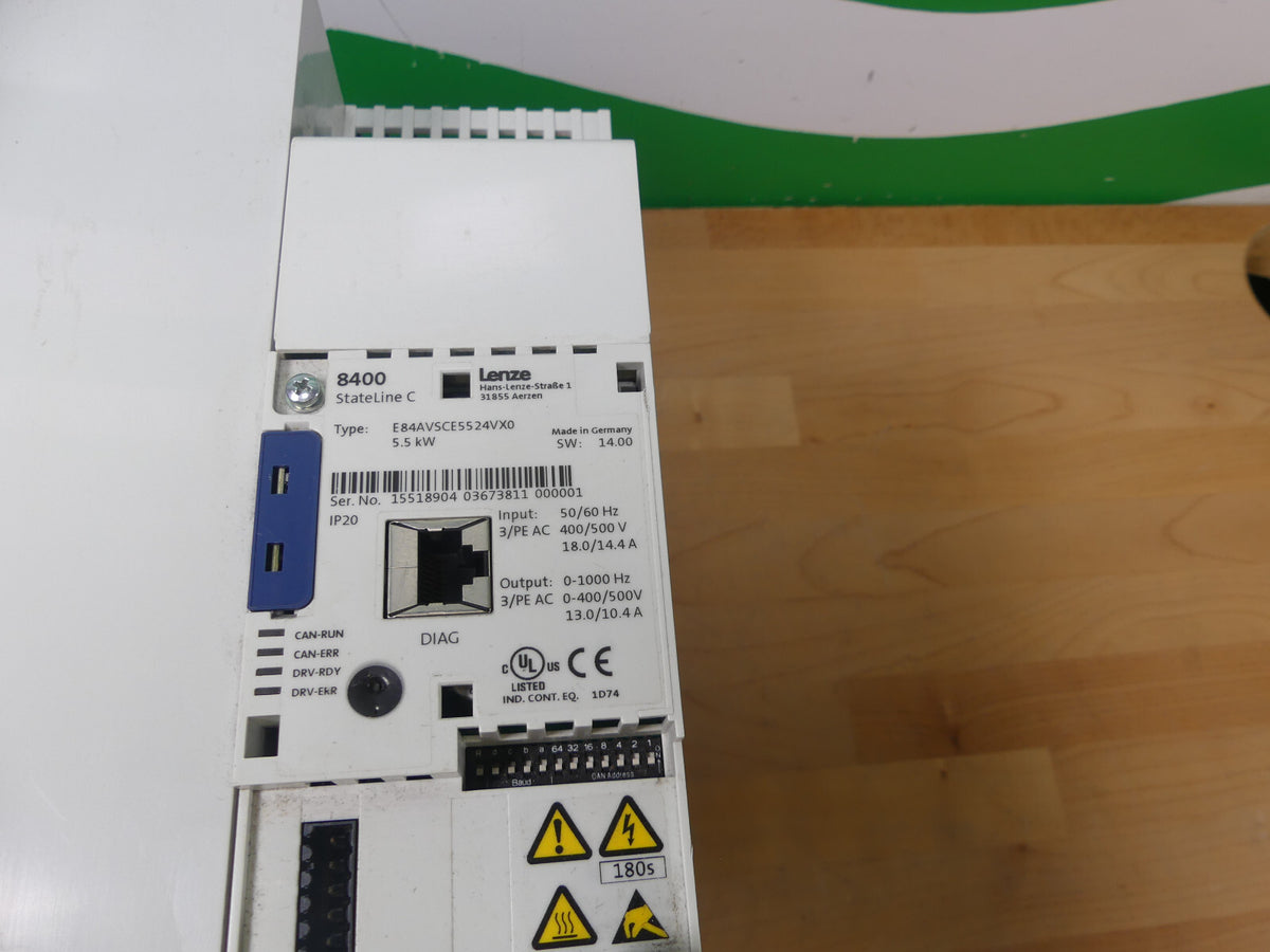 Lenze Inverter Drives 8400 Frequenzumrichter E84AVSCE5524VX0 5,5 kW