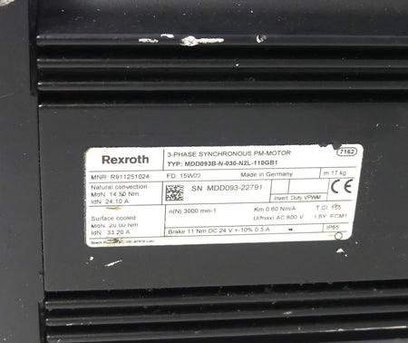 Rexroth MDD093B-N-030-N2L-110GB1