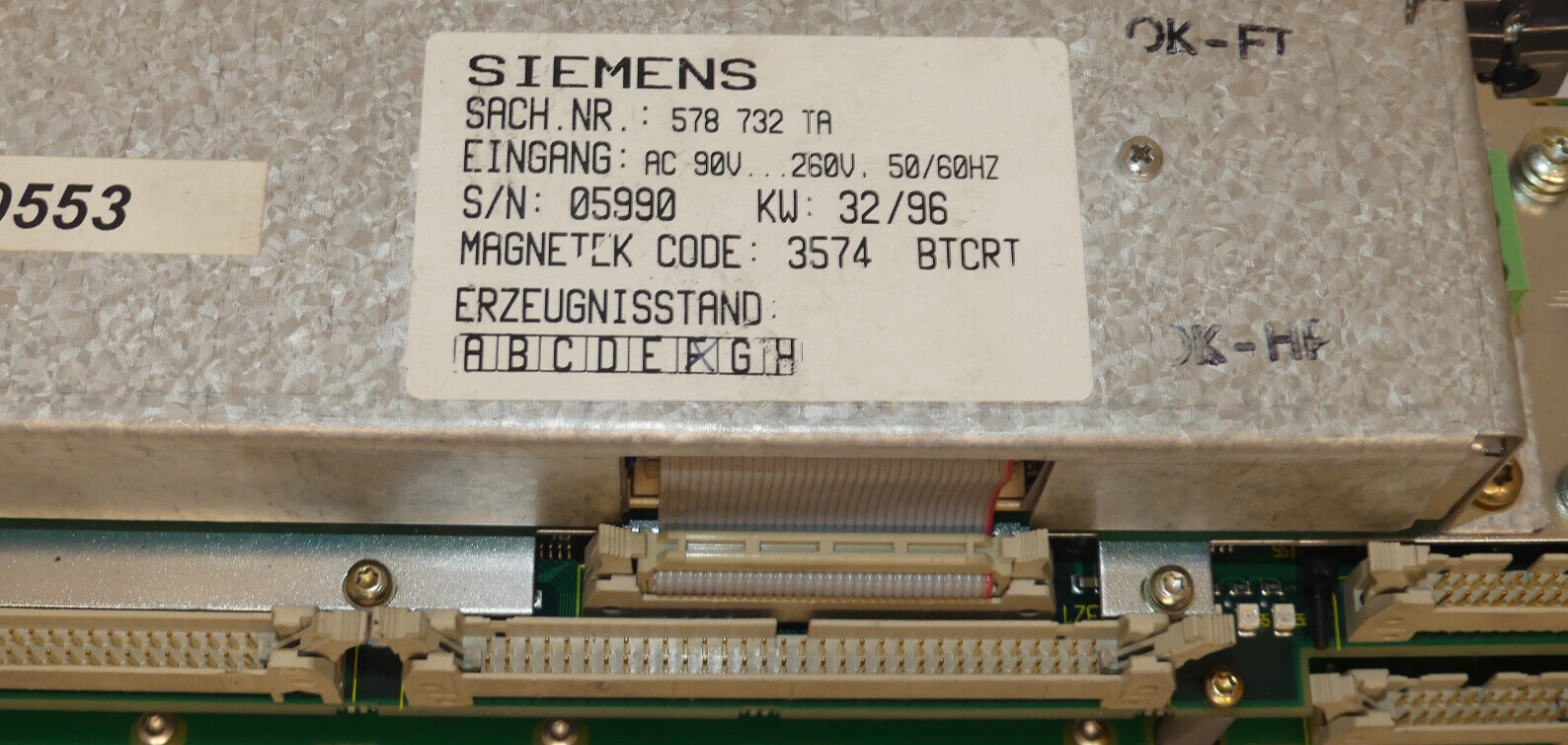 SIEMENS SINUMERIK 840C  6FC5103-0AC02-0AA1    used