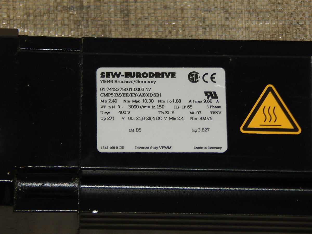  SEW-EURODRIVE PSC221 CMP50M/BK/KY/AK0H/SB1 SERVOMOTOR 