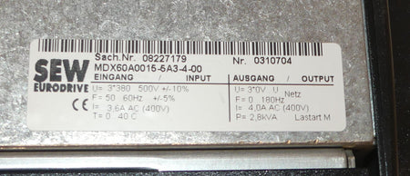 SEW Eurodrive MDX61B0015-5A3-4-0T
