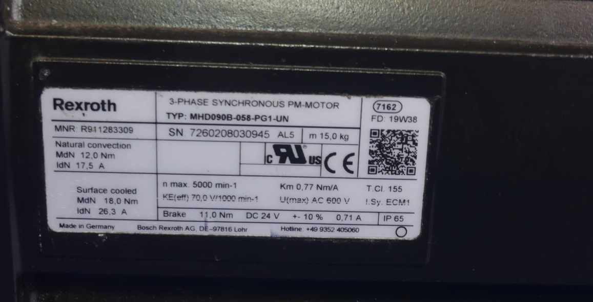 REXROTH MHD090B-058-PG1-UN