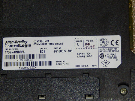 Allen-Bradley   Control Net Kommunikation Brücke  1756-CNBR/A  Ser. A Used