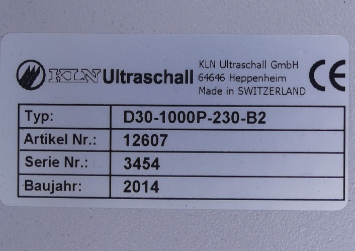 KLN Ultraschsall D30-1000P-230-B2 12607