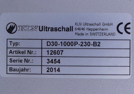 KLN Ultraschsall D30-1000P-230-B2 12607