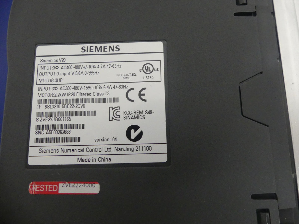 Siemens 6SL3210-5BE22-2CV0