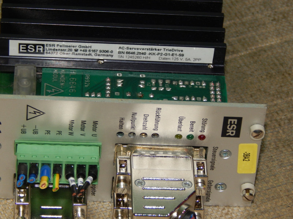  ESR Pollmeier TRIODRIVE AC Servoverstärker BN6646.2540 -KK-P2-G1-E1-S9