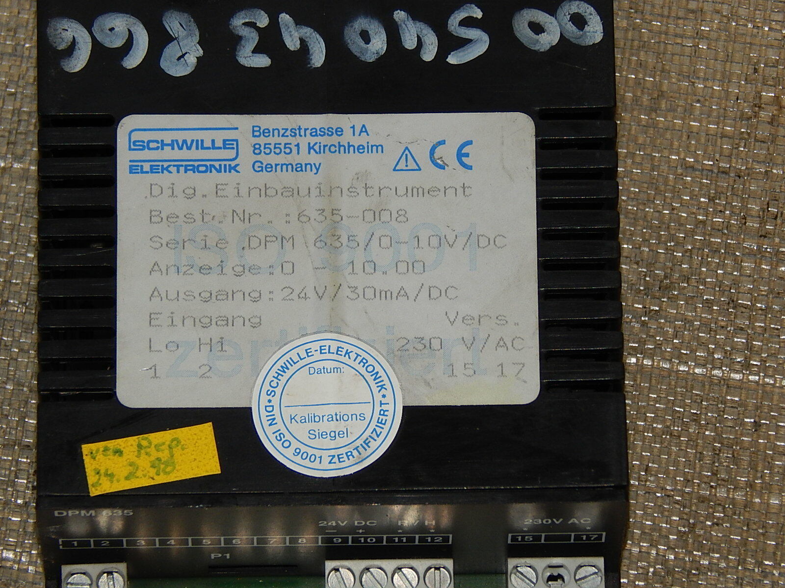  635-008 / SCHWILLE ELEKTRONIK / DPM 635/0-10V/DC 