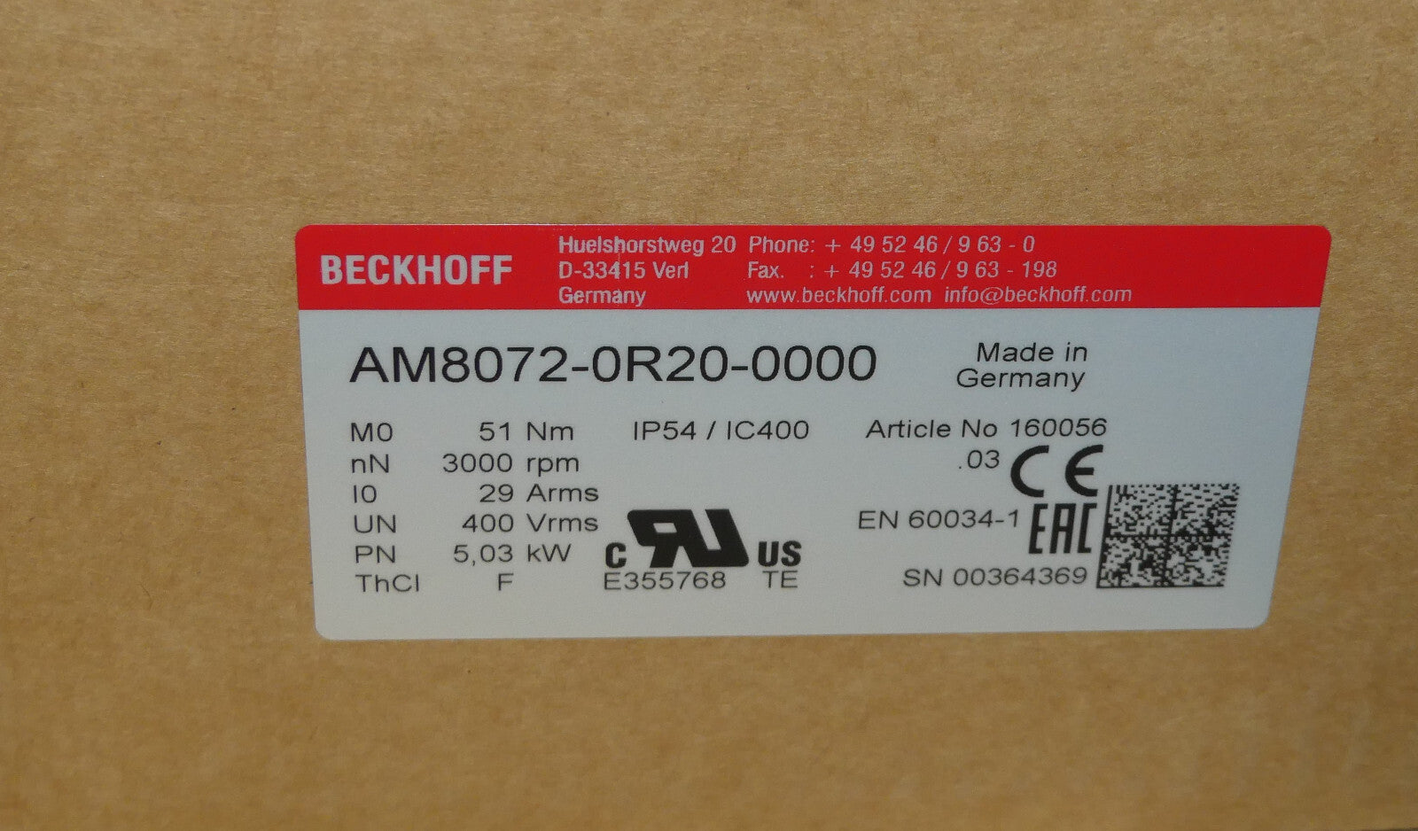 BECKHOFF AM8072-0R20-0000
