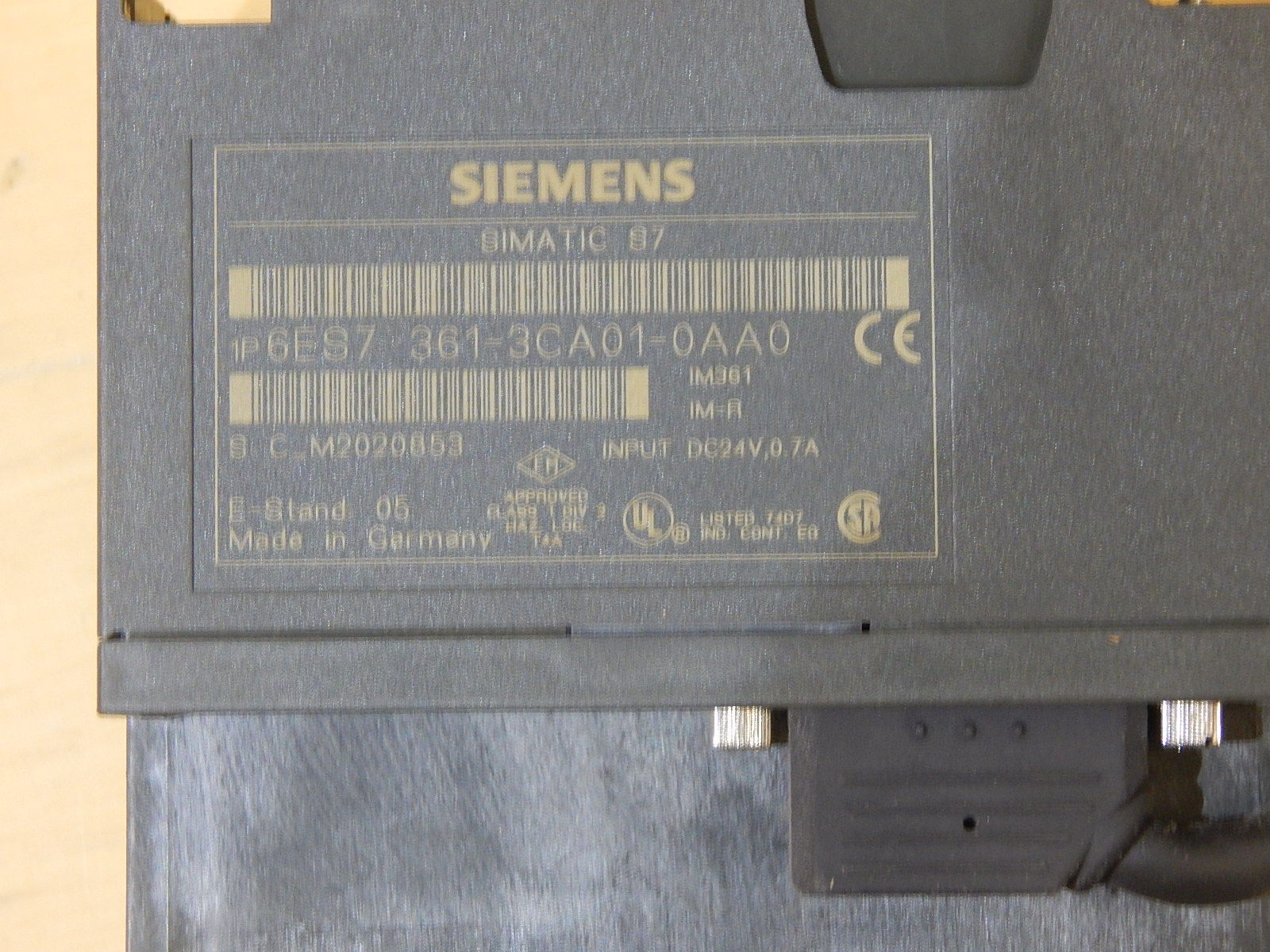 Siemens 6ES7361-3CA01-0AA0 //  6ES7 361-3CA01-0AA0  Used