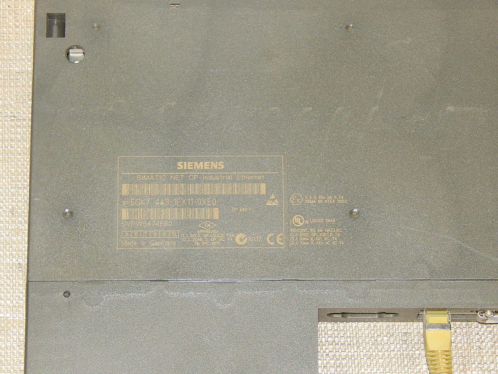  SIEMENS SIMATIC NET CP 443-1 6GK7443-1EX11-0XE0 | 6GK7 443-1EX11-0XE0 E:05 used